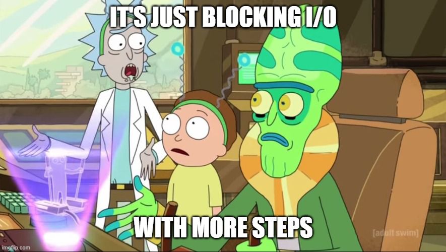 Blocking I/O with more steps